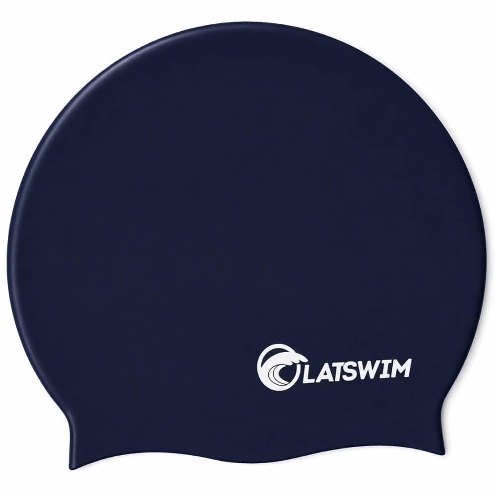 LATSWIM Navy silikona peldcepure
