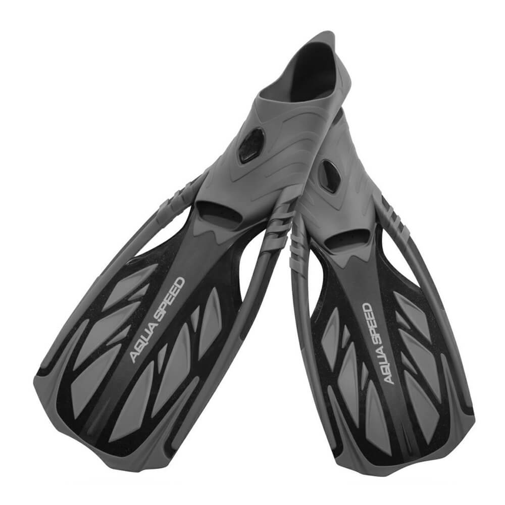 AQUA SPEED Inox Grey/Black snorkelēšanas pleznas