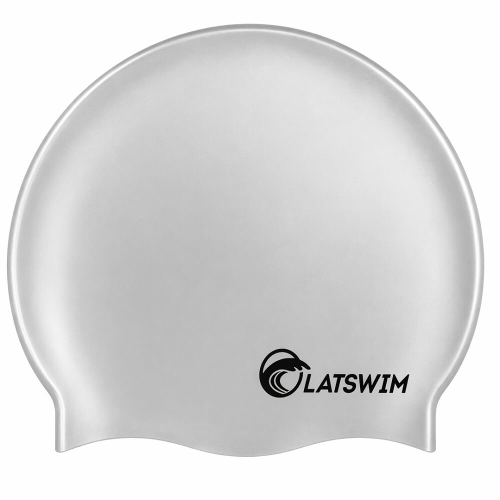LATSWIM Silver silikona peldcepure