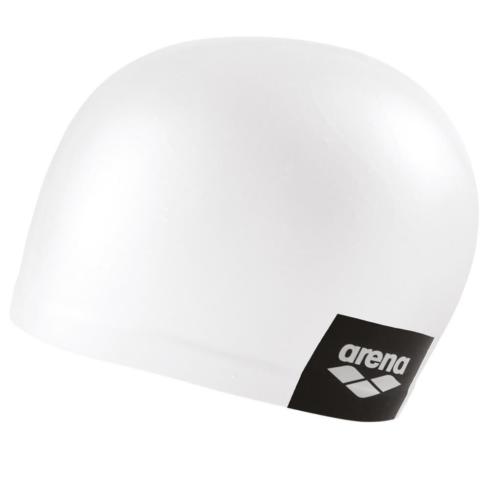 ARENA Logo Moulded White silikona peldcepure