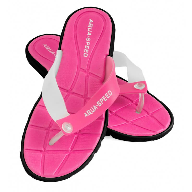 AQUA SPEED Bali Pink/White/Black sieviešu baseina čības