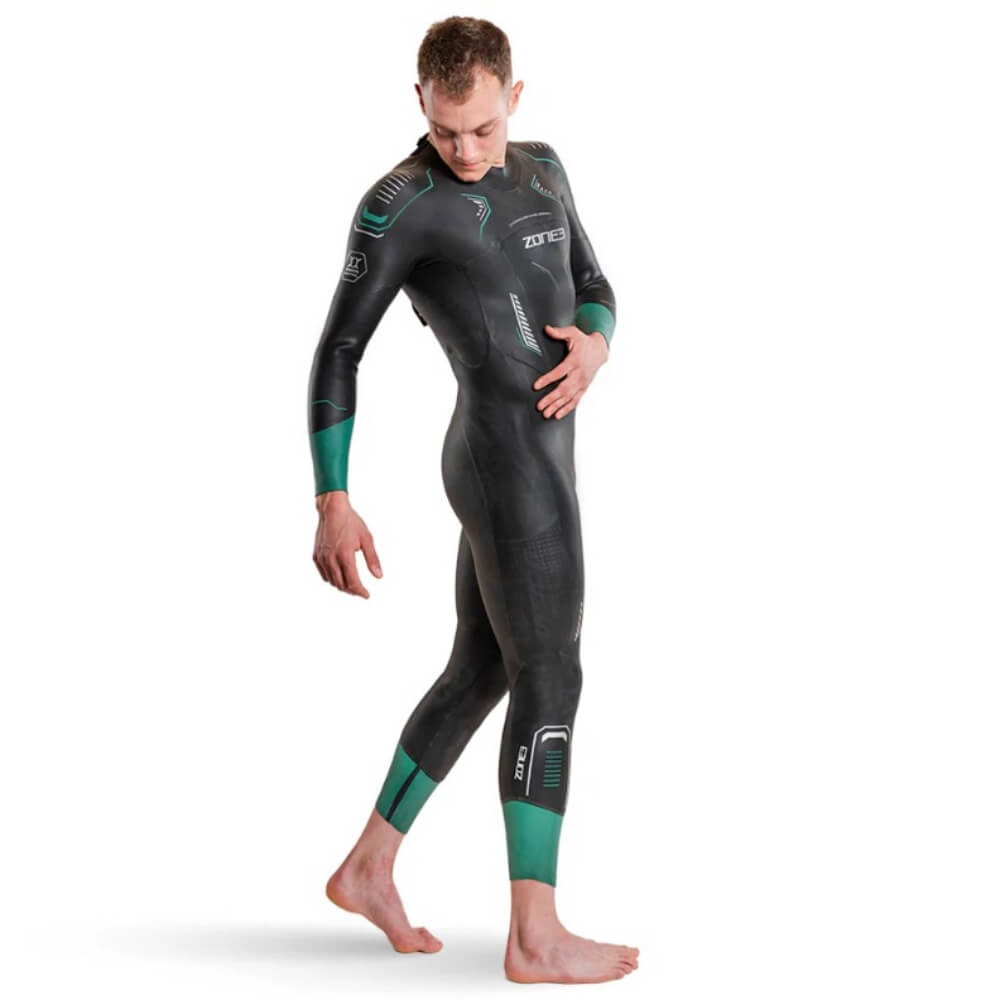 ZONE3 Vision Black/Turquoise vīriešu hidrotērps 