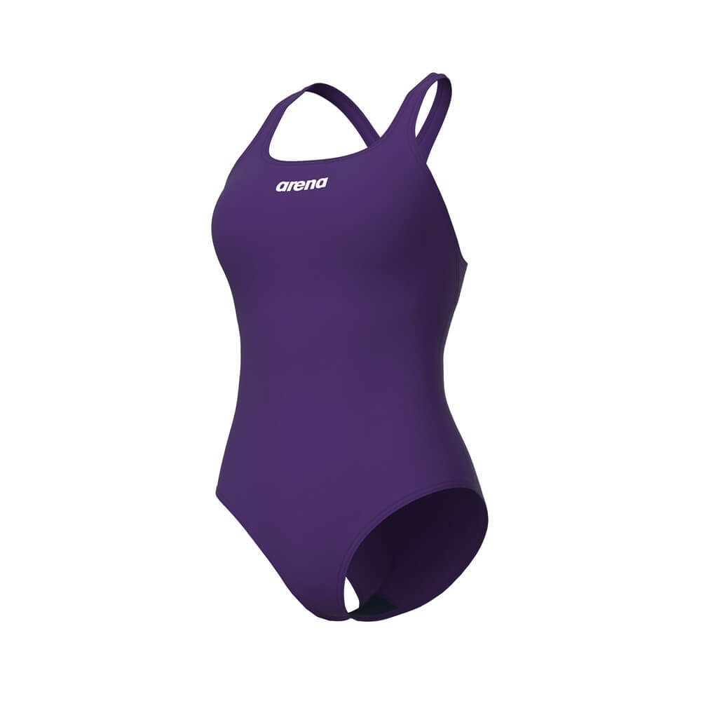 ARENA Team Swim Pro Back Solid Plum/White sieviešu peldkostīms