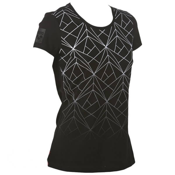 ARENA Essential S/S Escher Black sieviešu T-krekls