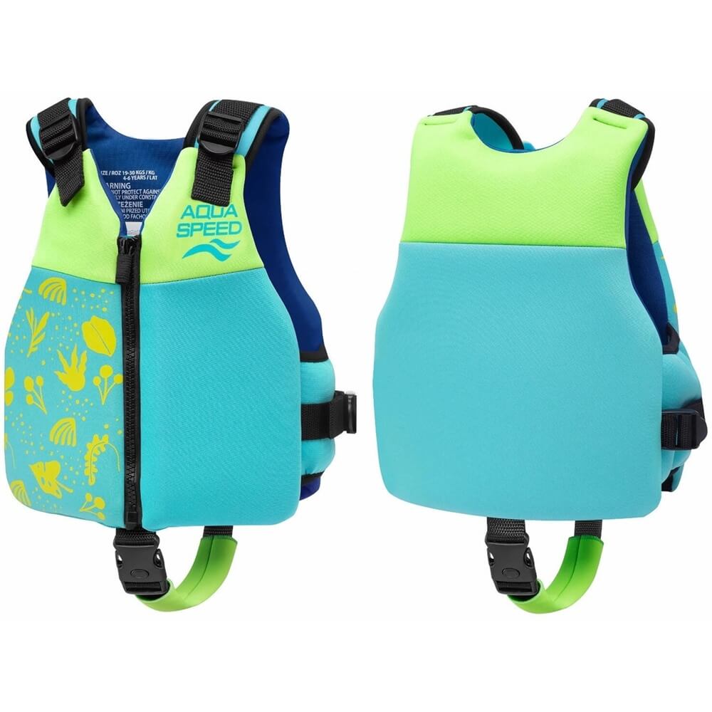 AQUA SPEED Safe Splash Turquoise/Green peldēšanas veste bērniem