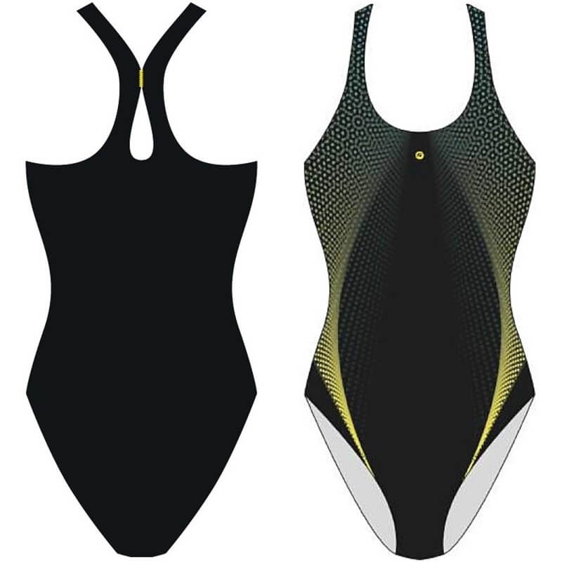 RAS Quimper Casual Back Black sieviešu peldkostīms