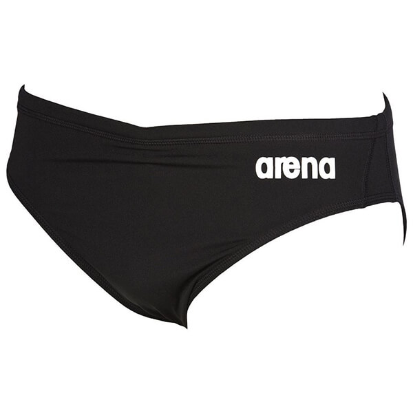 ARENA Solid Brief Black/White vīriešu peldbikses
