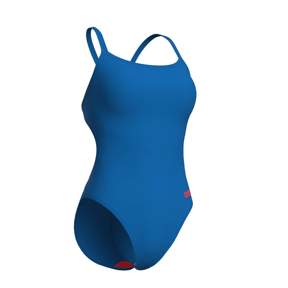 ARENA Team Challenge Back Solid Blue River sieviešu peldkostīms