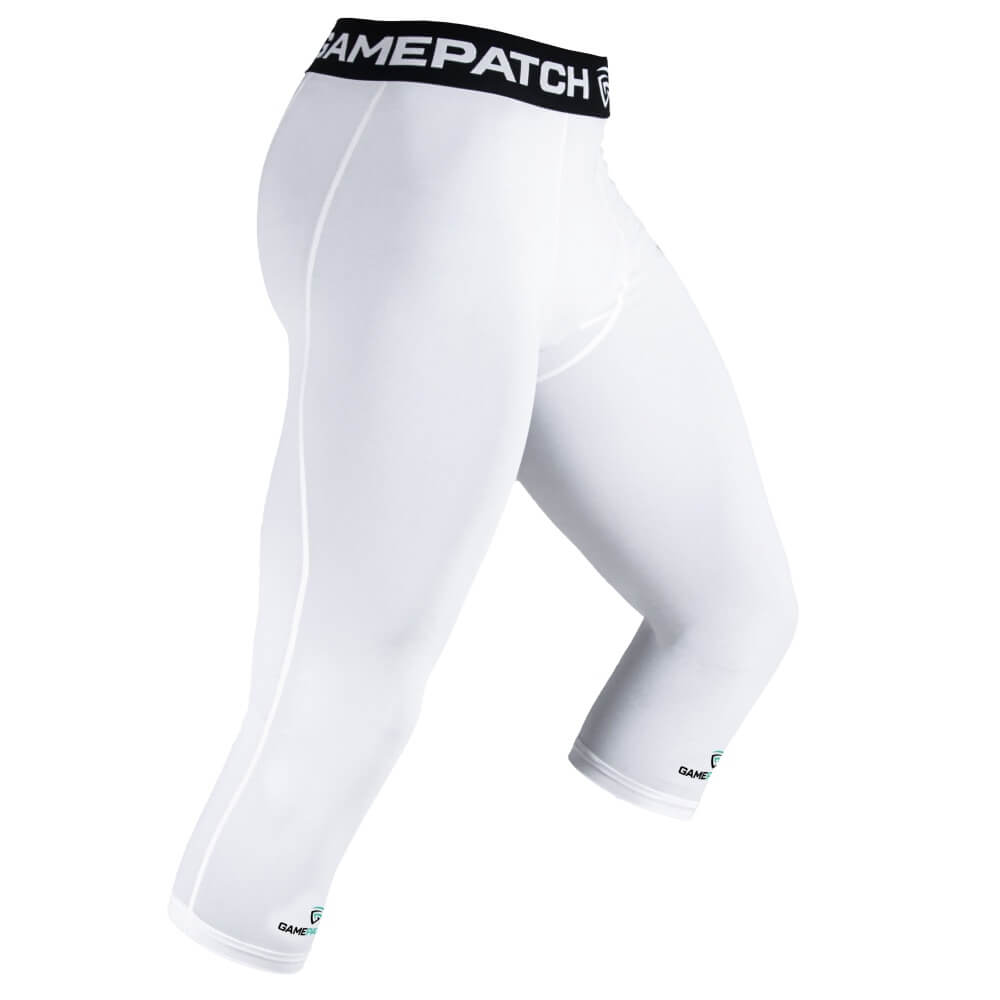 GAMEPATCH White 3/4 kompresijas bikses