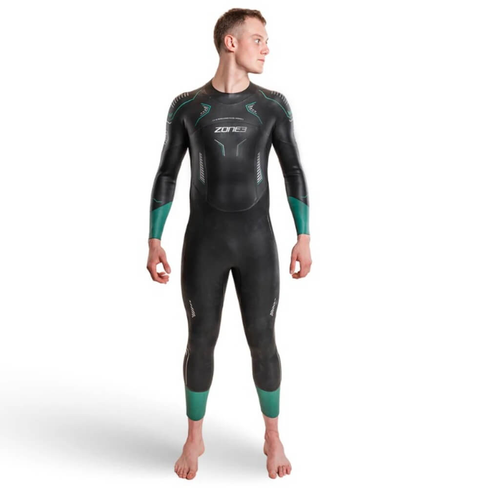 ZONE3 Vision Black/Turquoise vīriešu hidrotērps 