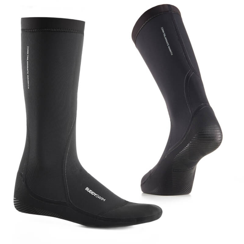 BUDDYSWIM Trilaminate Warmth Black neoprēna zeķes