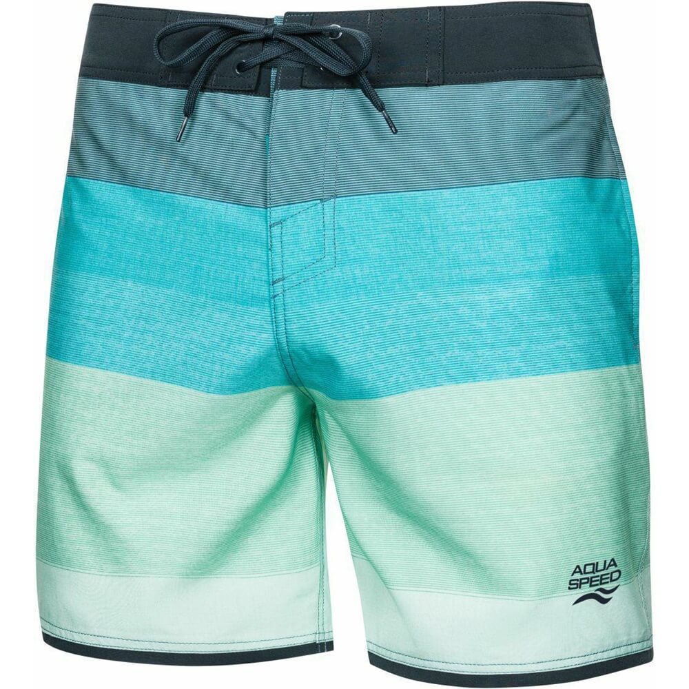 AQUA SPEED Nolan Grey/Mint vīriešu peldšorti