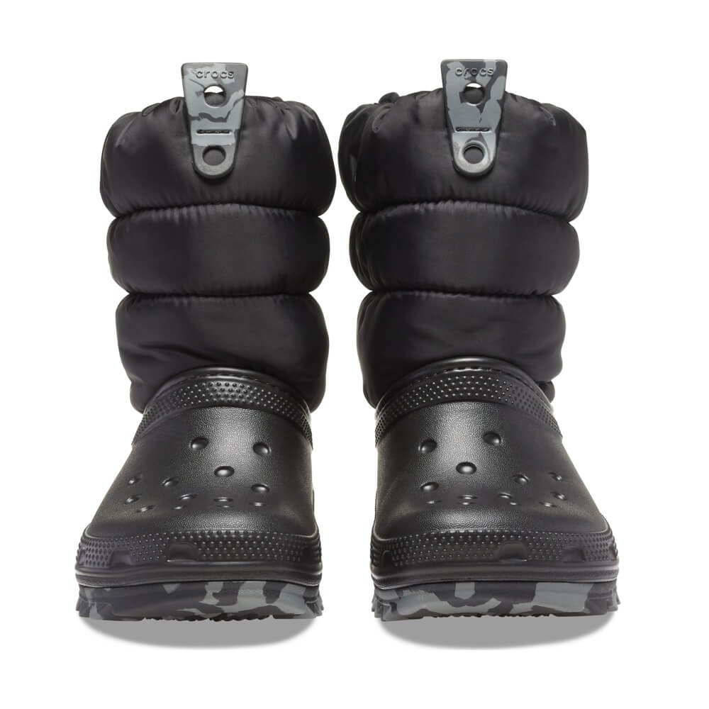 Crocs™ Classic Neo Puff Black bērnu zābaki