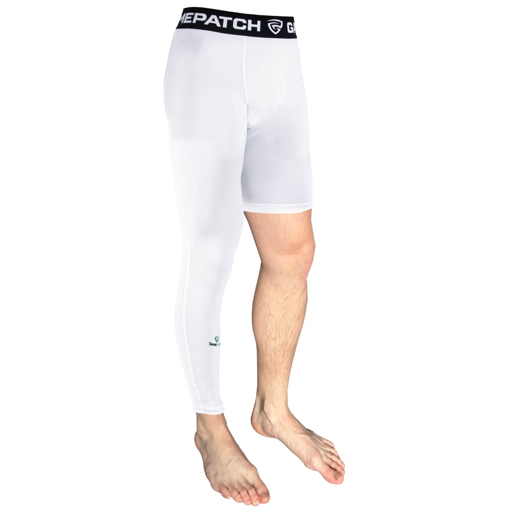 GAMEPATCH Single Leg White kompresijas bikses (labā)
