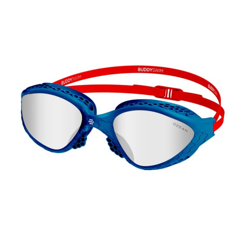 BUDDYSWIM Ozean Navy-Red/Clear peldbrilles