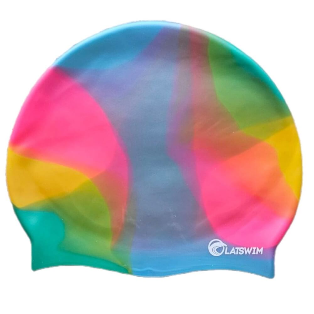 LATSWIM Multicolor silikona peldcepure