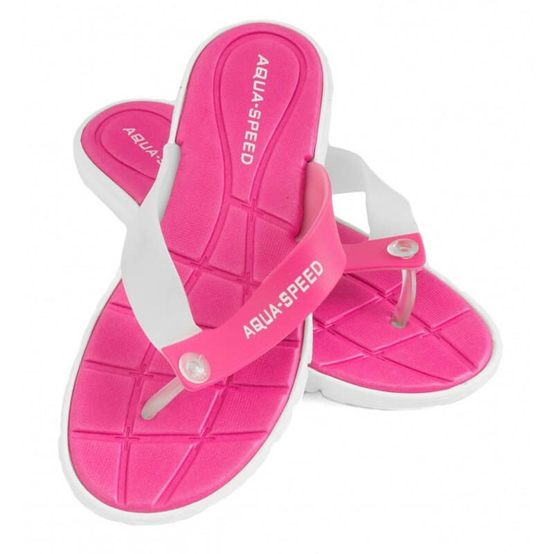 AQUA SPEED Bali Pink/White sieviešu baseina čības