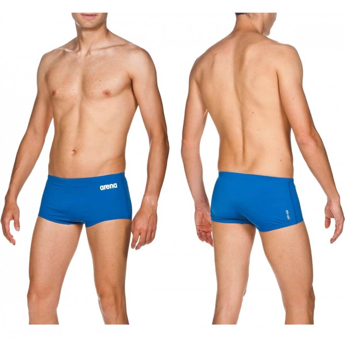 ARENA Solid Squared Short Royal/White vīriešu peldbikses