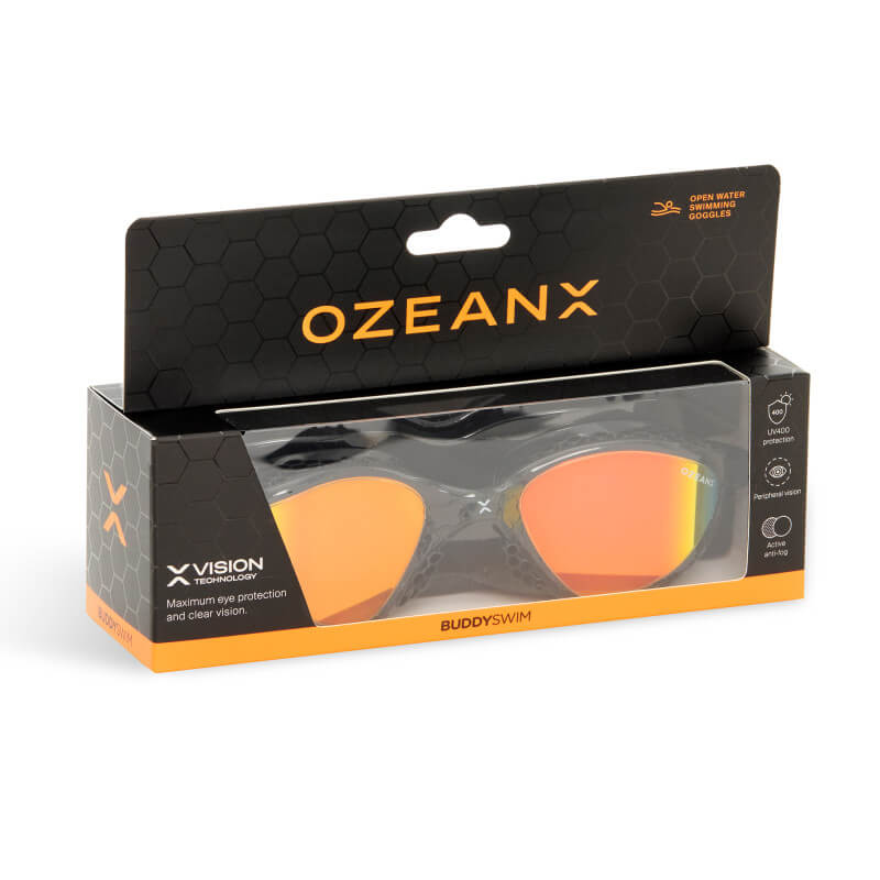 BUDDYSWIM OzeanX Mirror Black/Blue peldbrilles