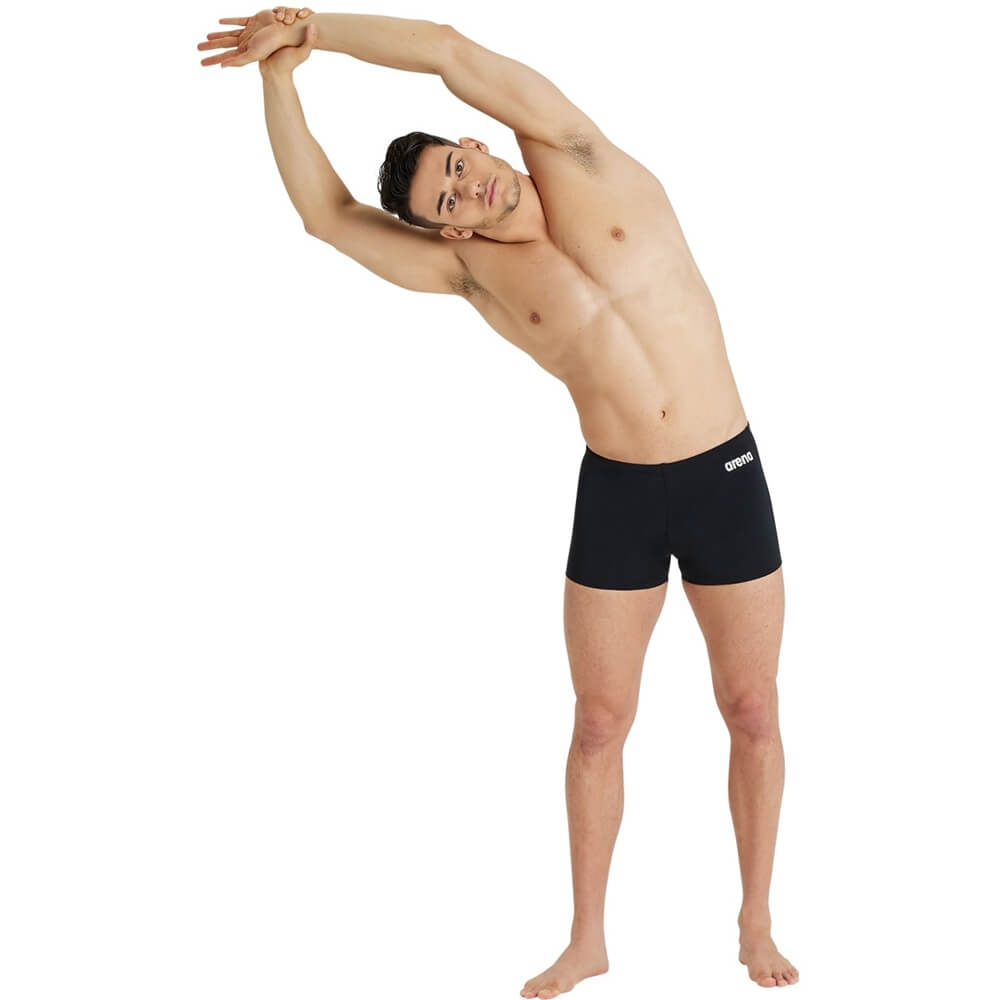 ARENA Team Swim Short Solid Black/White vīriešu peldbikses