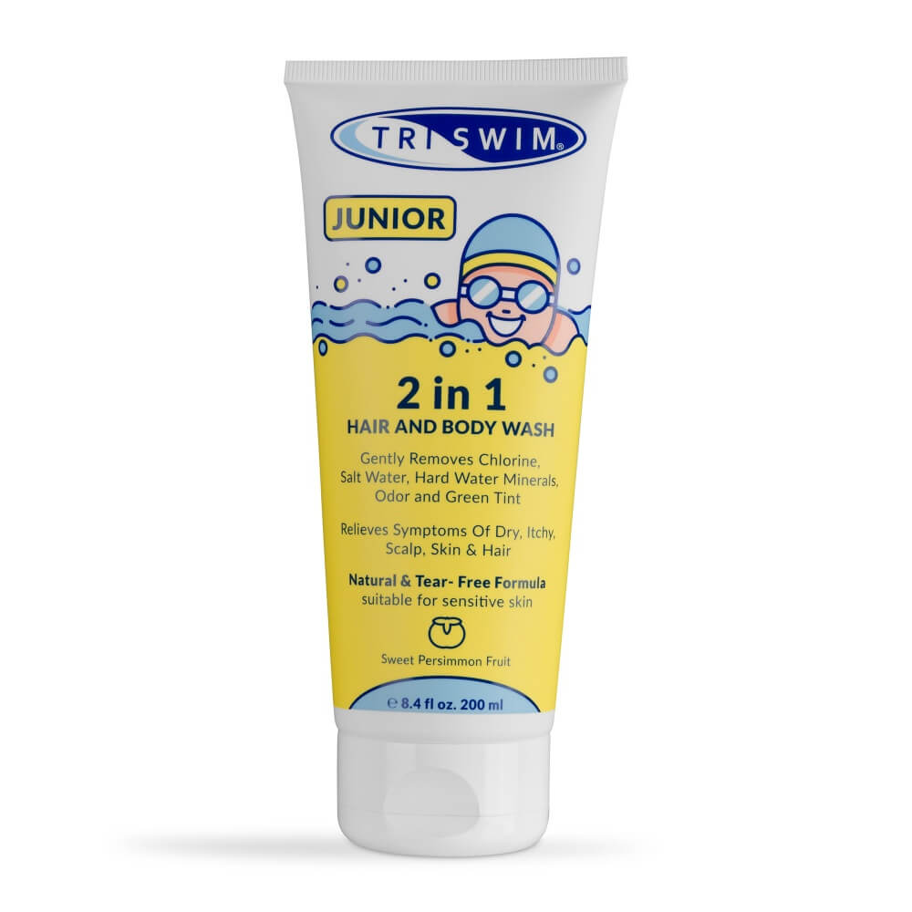 TRISWIM Chlorine Removing Hair & Body Wash For Kids Sweet Persimmon (251ml) dušas želeja & šampūns