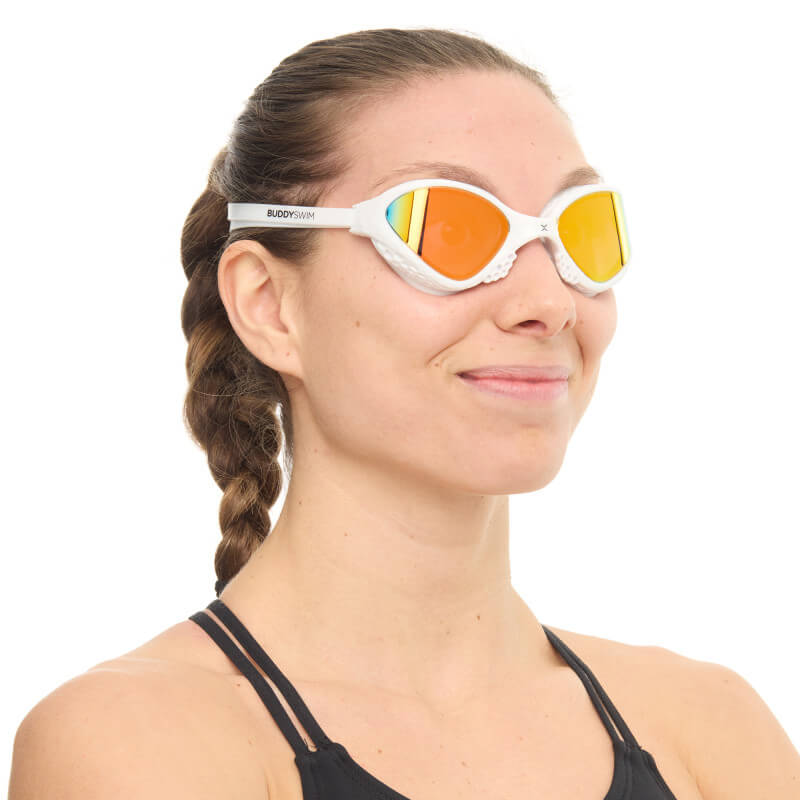 BUDDYSWIM OzeanX Mirror White/Orange peldbrilles