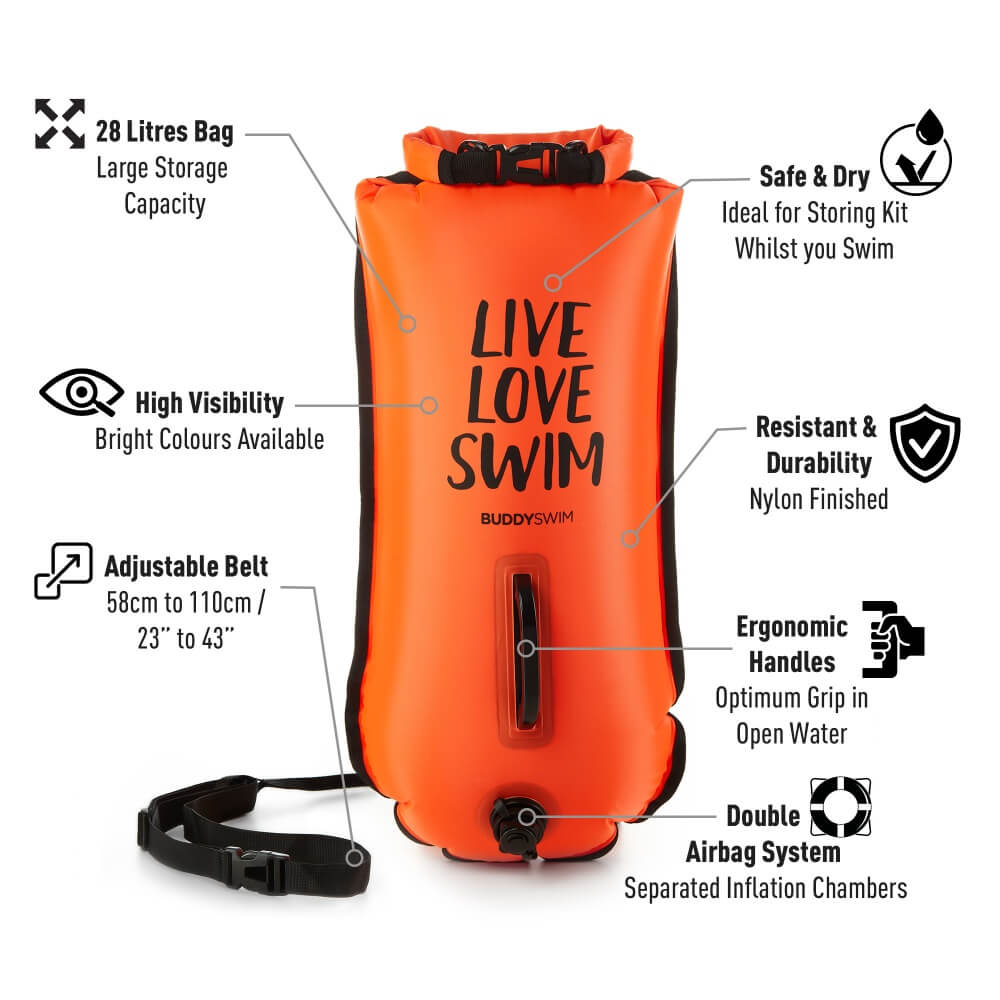 BUDDYSWIM Dry Bag Buoy LLS 28L Orange boja