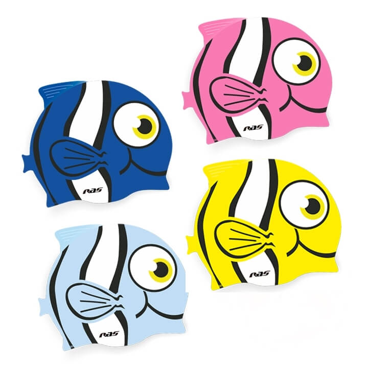 RAS Fish Kid's Silicone Swim Cap