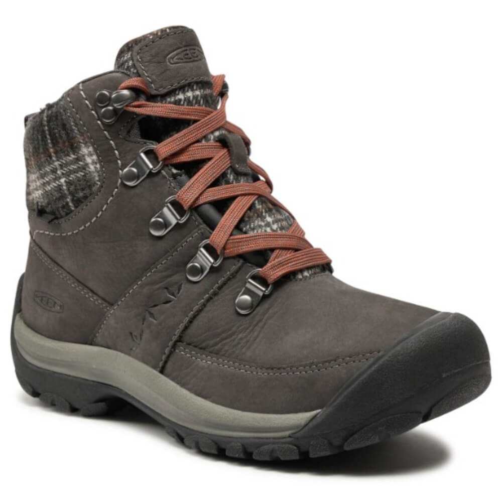 KEEN Kaci III Winter Mid Wp Magnet/Black Plaid sieviešu zābaki