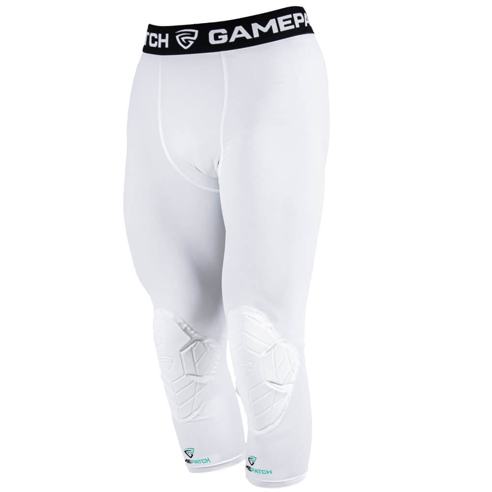 GAMEPATCH White 3/4 bikses ar ceļu polsterējumu