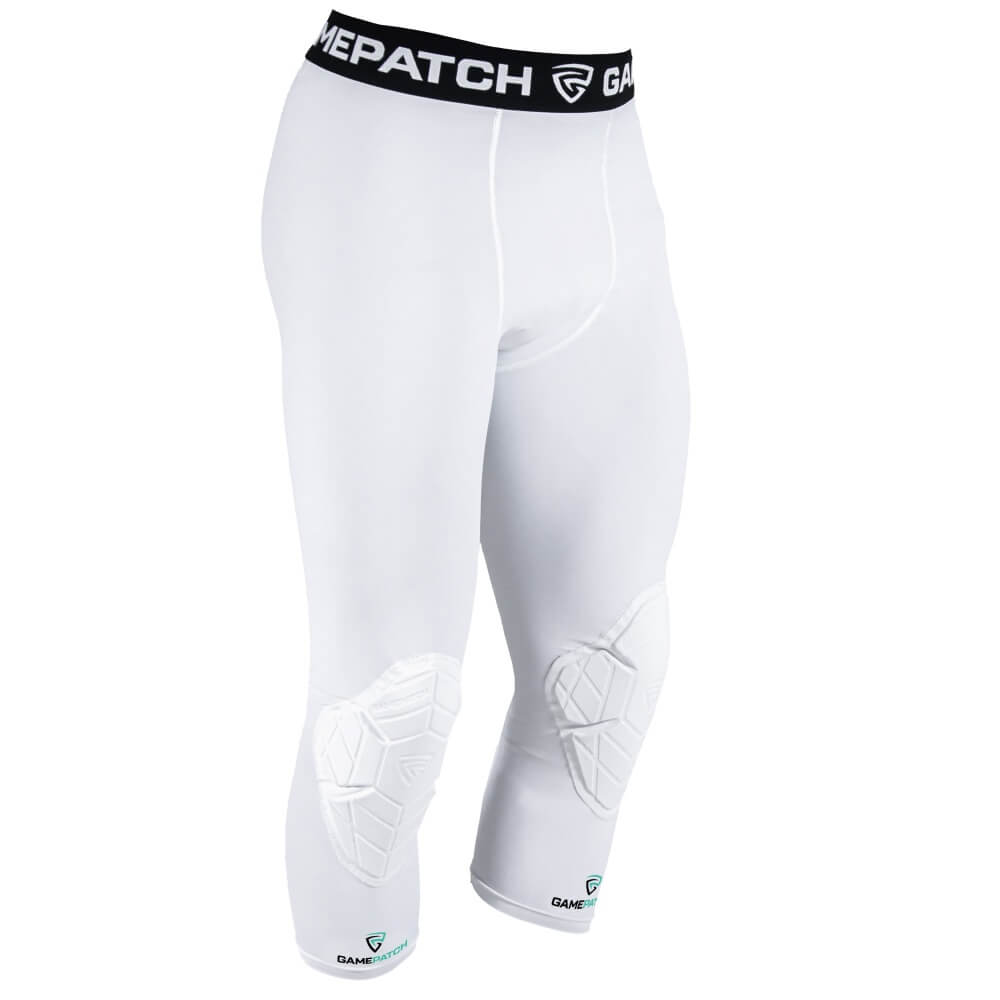 GAMEPATCH White 3/4 bikses ar ceļu polsterējumu