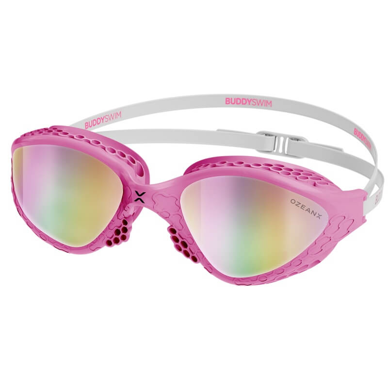 BUDDYSWIM OzeanX Mirror Pink/White/Iridium peldbrilles