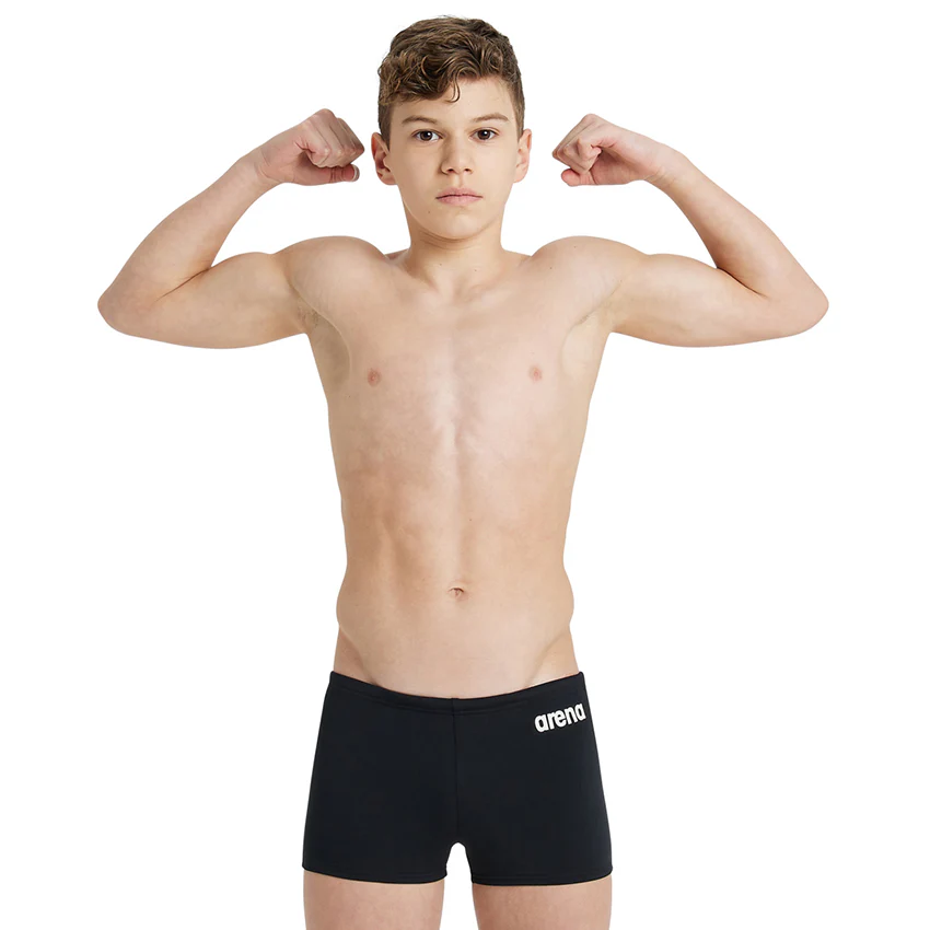 ARENA Team Swim Short Solid Black White zēnu bokseršorti