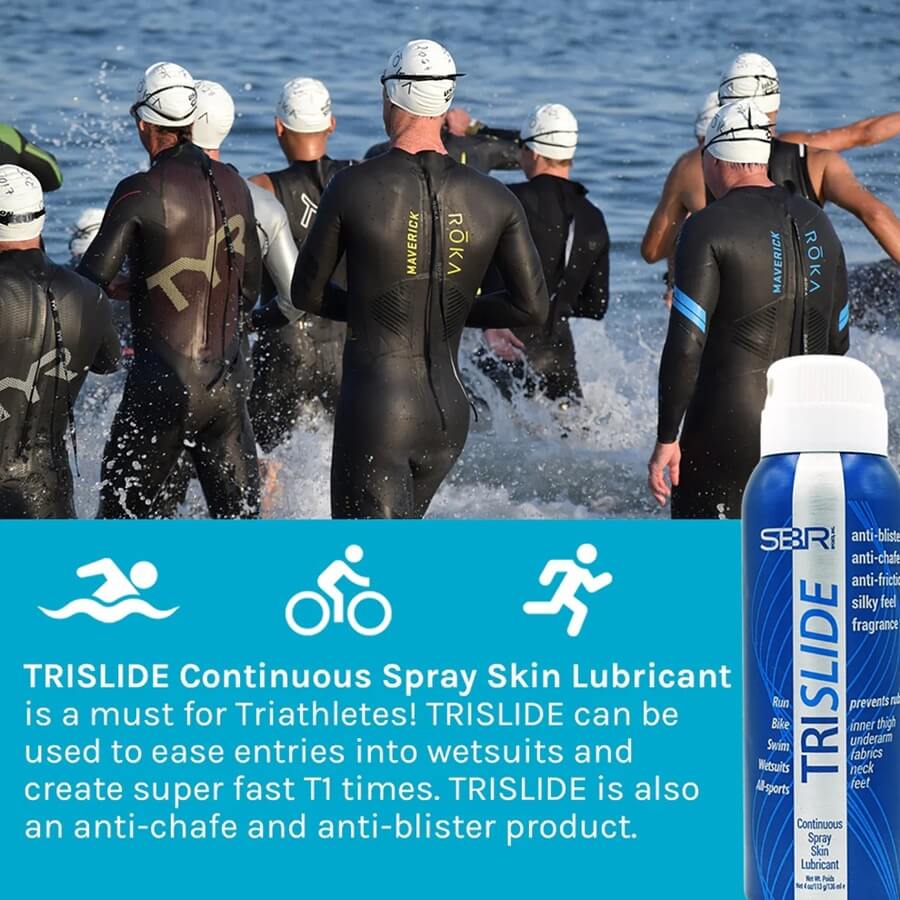 TRISLIDE Multisport ūdensnoturīgs pretberzes aerosols ādai (136 ml)
