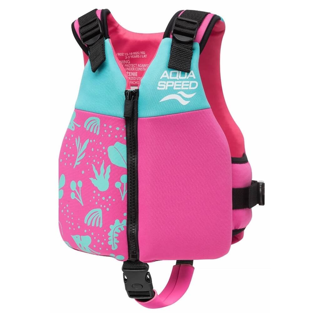 AQUA SPEED Safe Splash Pink/Light Blue peldēšanas veste bērniem