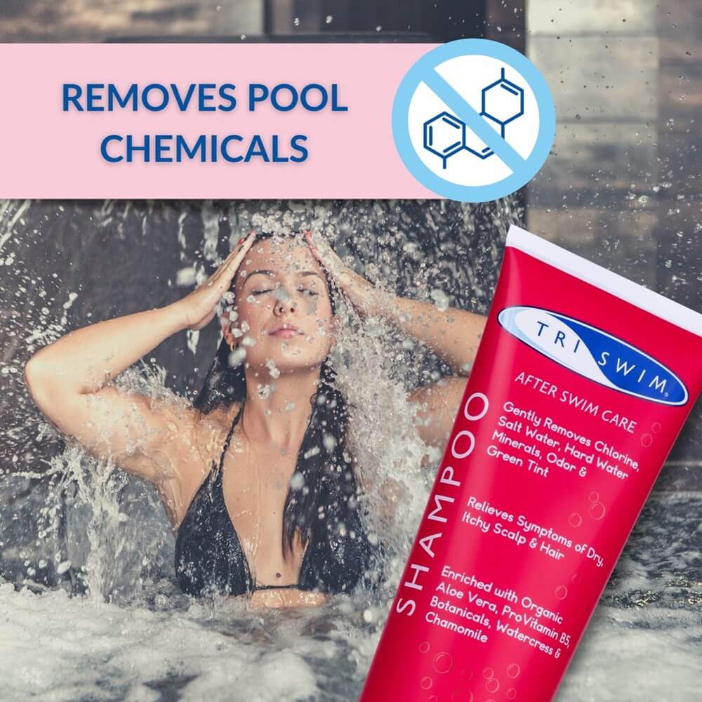 TRISWIM Chlorine Removing Hair Shampoo For Swimmers Lychee Mango (250ml) matu šampūns