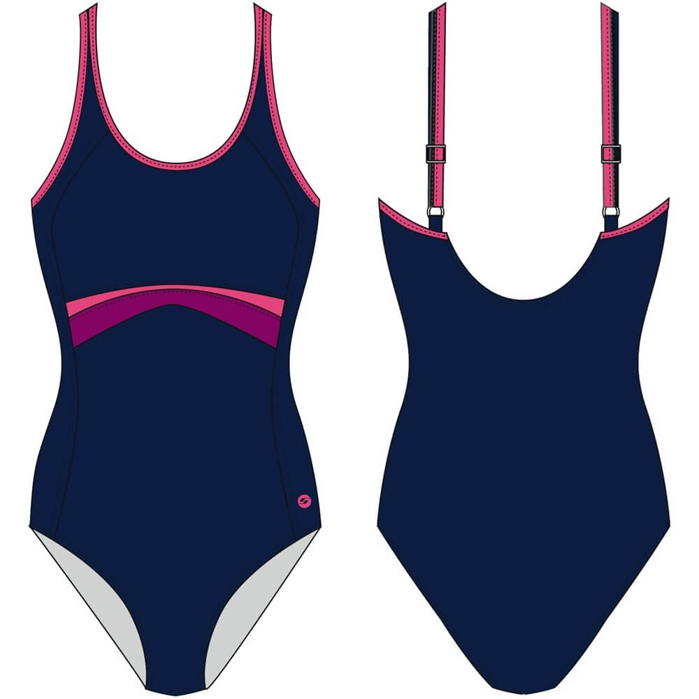 RAS New Alma Spa Back Navy sieviešu peldkostīms