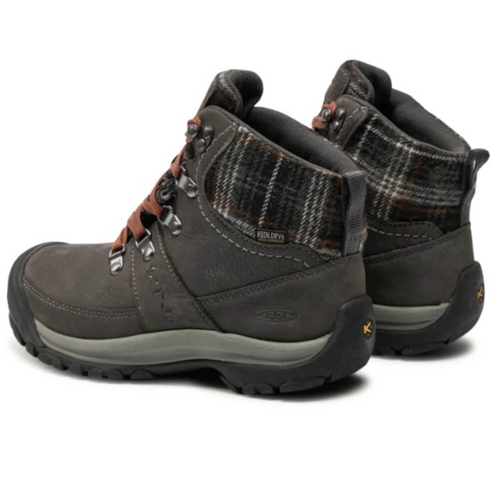 KEEN Kaci III Winter Mid Wp Magnet/Black Plaid sieviešu zābaki
