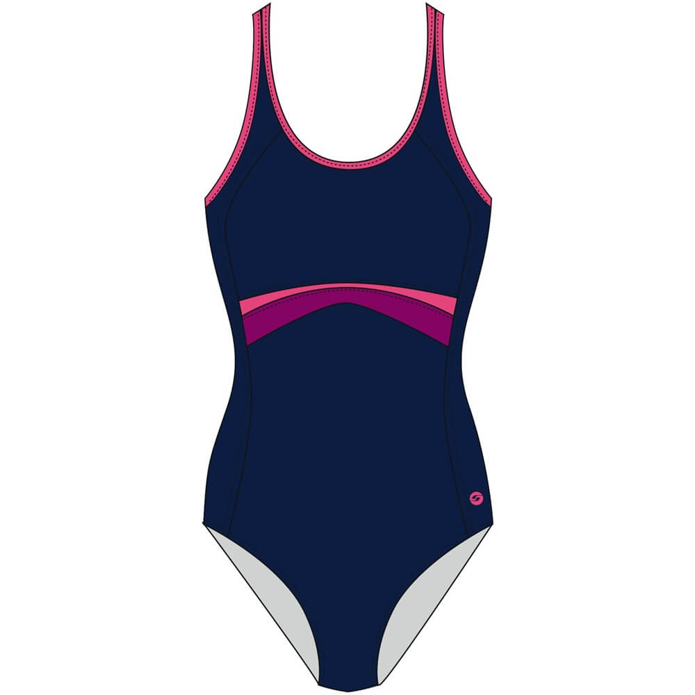 RAS New Alma Spa Back Navy sieviešu peldkostīms