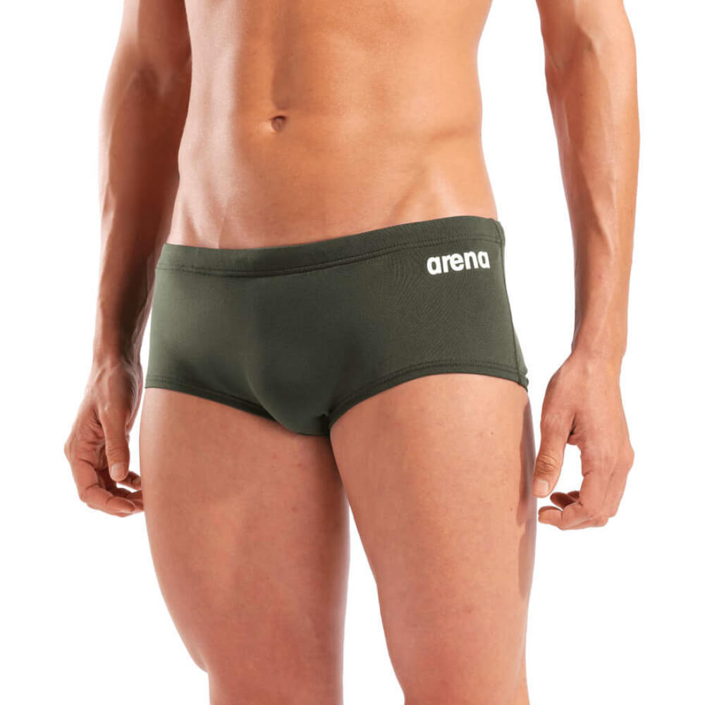 ARENA Team Swim Low Waist Short Solid Dark Sage/White vīriešu peldbikses