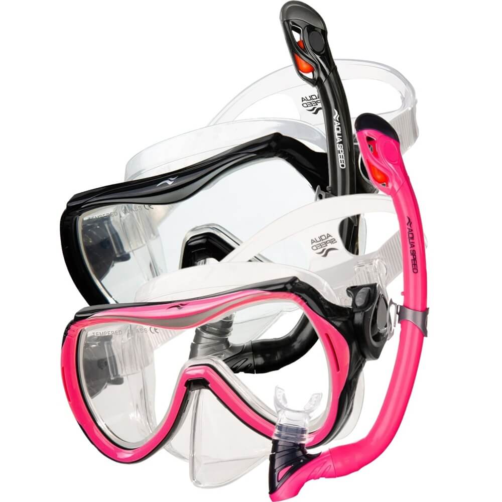 AQUA SPEED Alize + Samos bērnu snorkelēšanas komplekts + Tīkla maiss