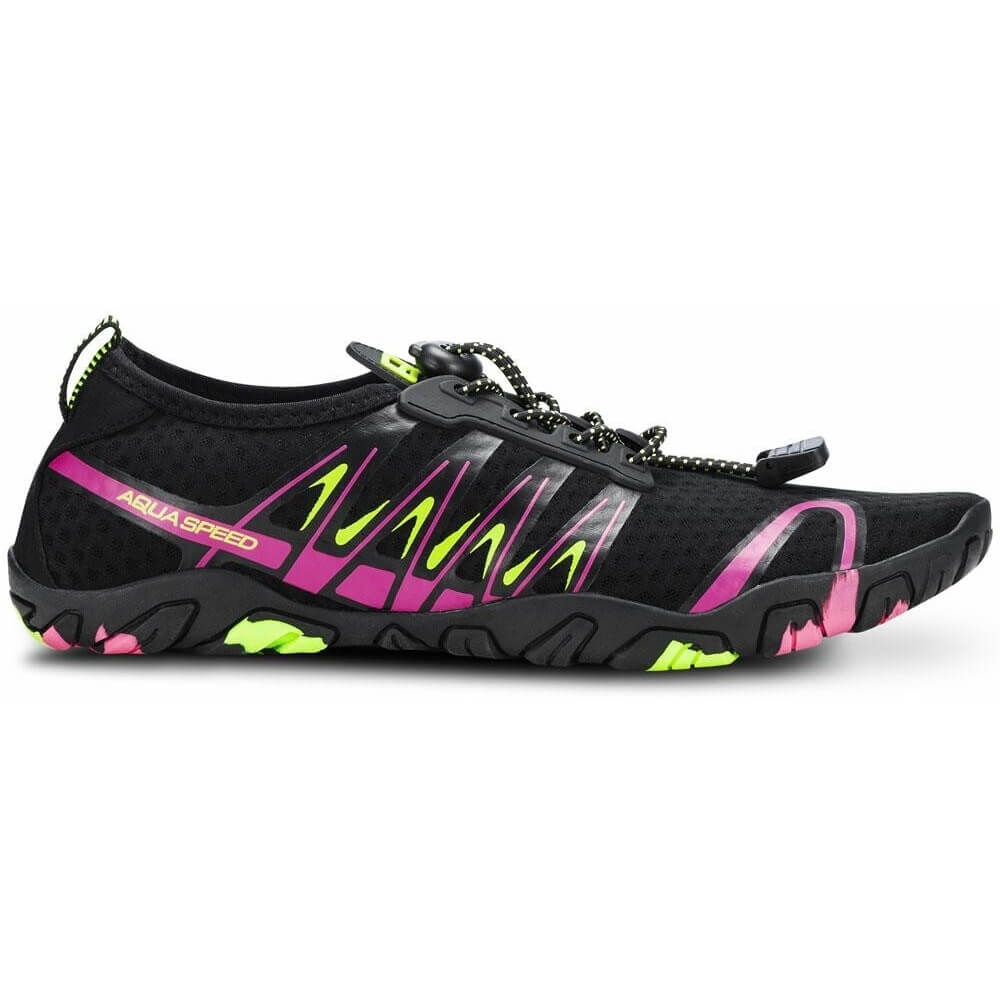 AQUA SPEED Gekko Black/Pink/Fluo Yellow ūdens apavi
