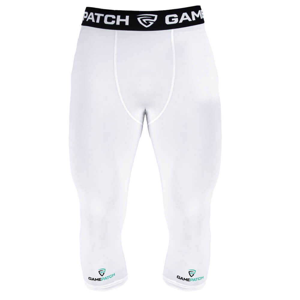 GAMEPATCH White 3/4 kompresijas bikses