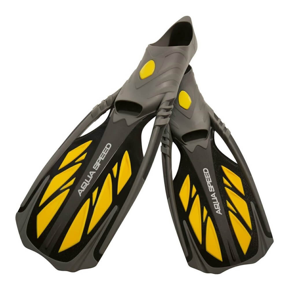 AQUA SPEED Inox Grey/Yellow snorkelēšanas pleznas