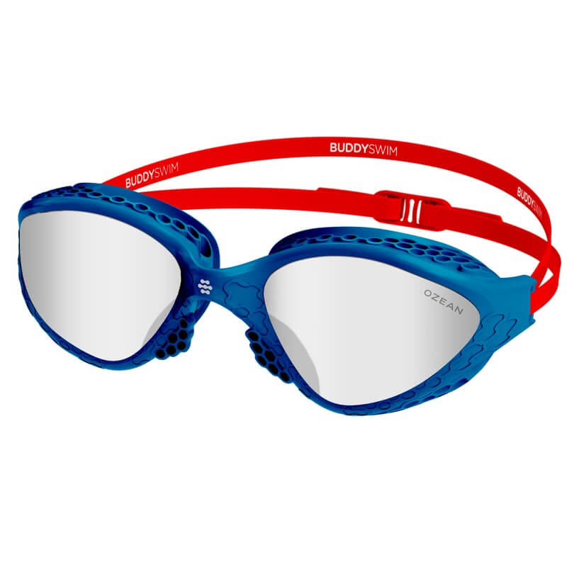 BUDDYSWIM Ozean Navy-Red/Clear peldbrilles