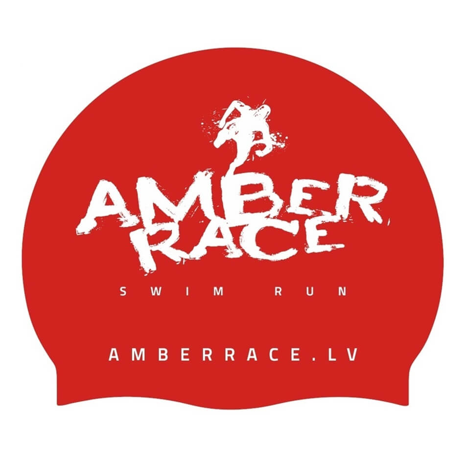 Individuālās apdrukas peldcepure Swim Run Amber Race 2018 #52
